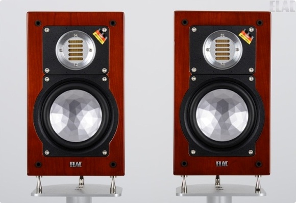 ELAC BS 243 LIMITED EDITION cherry veneer high gloss finish - pair front view